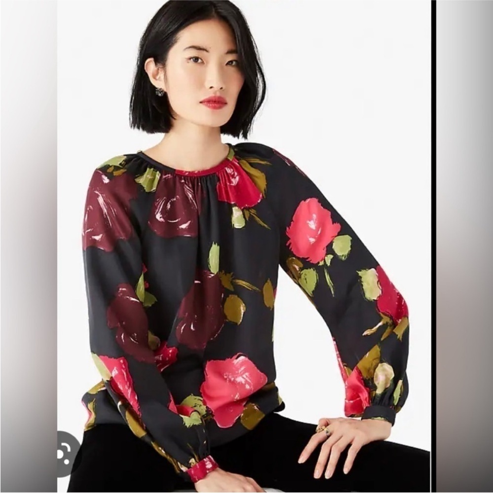 Kate Spade Just Rosy‎ Keyhole Top Silk Size XXS